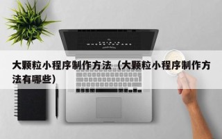 江山大颗粒小程序制作方法（大颗粒小程序制作方法有哪些）